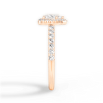 Kathleen Heart Cut Lab Grown Diamond 18Kt Rose Gold Engagement Ring - View 4