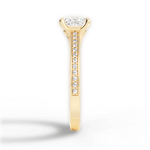 Donna Princess Cut Lab Grown Diamond 18Kt Yellow Gold Engagement Ring - View 2