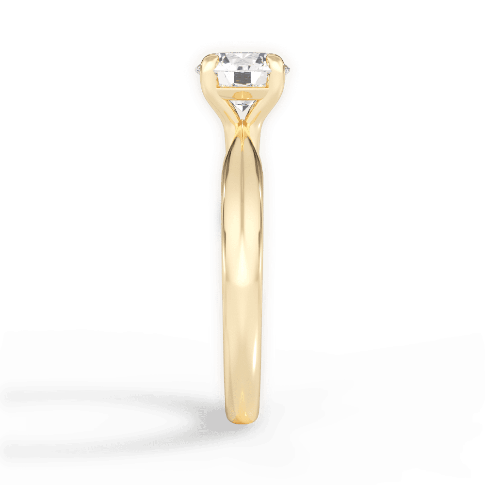 Beth Round Cut Lab Grown Diamond 18Kt Yellow Gold Engagement Ring - View 2