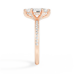 Janice Marquise Cut Lab Grown Diamond 18Kt Rose Gold Engagement Ring - View 4