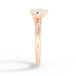 Charlotte Heart Cut Lab Grown Diamond 18Kt Rose Gold Engagement Ring - View 3