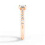 Diane Radiant Cut Lab Grown Diamond 18Kt Rose Gold Engagement Ring - View 3