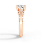 Isabel Radiant Cut Lab Grown Diamond 18Kt Rose Gold Engagement Ring - View 3