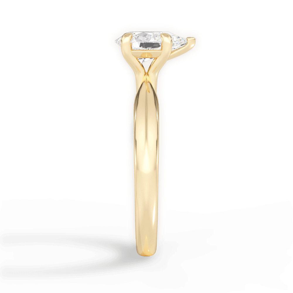 Beth Pear Cut Lab Grown Diamond 18Kt Yellow Gold Engagement Ring - View 3