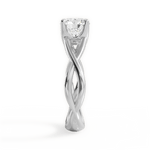 Aubrey Round Cut Lab Grown Diamond 18Kt White Gold Engagement Ring - View 4