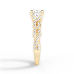 Justine Princess Cut Lab Grown Diamond 18Kt Yellow Gold Engagement Ring - View 4