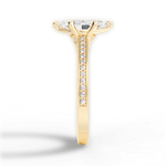 Donna Marquise Cut Lab Grown Diamond 18Kt Yellow Gold Engagement Ring - View 2