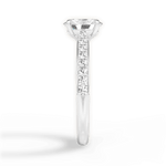 Elizabeth Oval Cut Lab Grown Diamond Platinum Engagement Ring - View 3