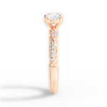 Gloria Cushion Cut Lab Grown Diamond 18Kt Rose Gold Engagement Ring - View 2