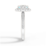 Hayley Asscher Cut Lab Grown Diamond 18Kt White Gold Engagement Ring - View 4