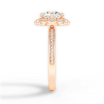Hayley Round Cut Lab Grown Diamond 18Kt Rose Gold Engagement Ring - View 2