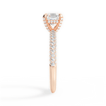 Lisa Asscher Cut Lab Grown Diamond 18Kt Rose Gold Engagement Ring - View 2