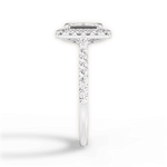 Ingrid Emerald Cut Lab Grown Diamond Platinum Engagement Ring - View 3