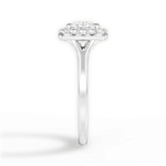 Geneva Princess Cut Lab Grown Diamond 14Kt White Gold Engagement Ring - View 3