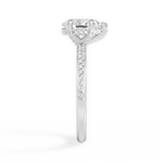 Janice Pear Cut Lab Grown Diamond Platinum Engagement Ring - View 4
