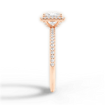 Joanne Princess Cut Lab Grown Diamond 18Kt Rose Gold Engagement Ring - View 3