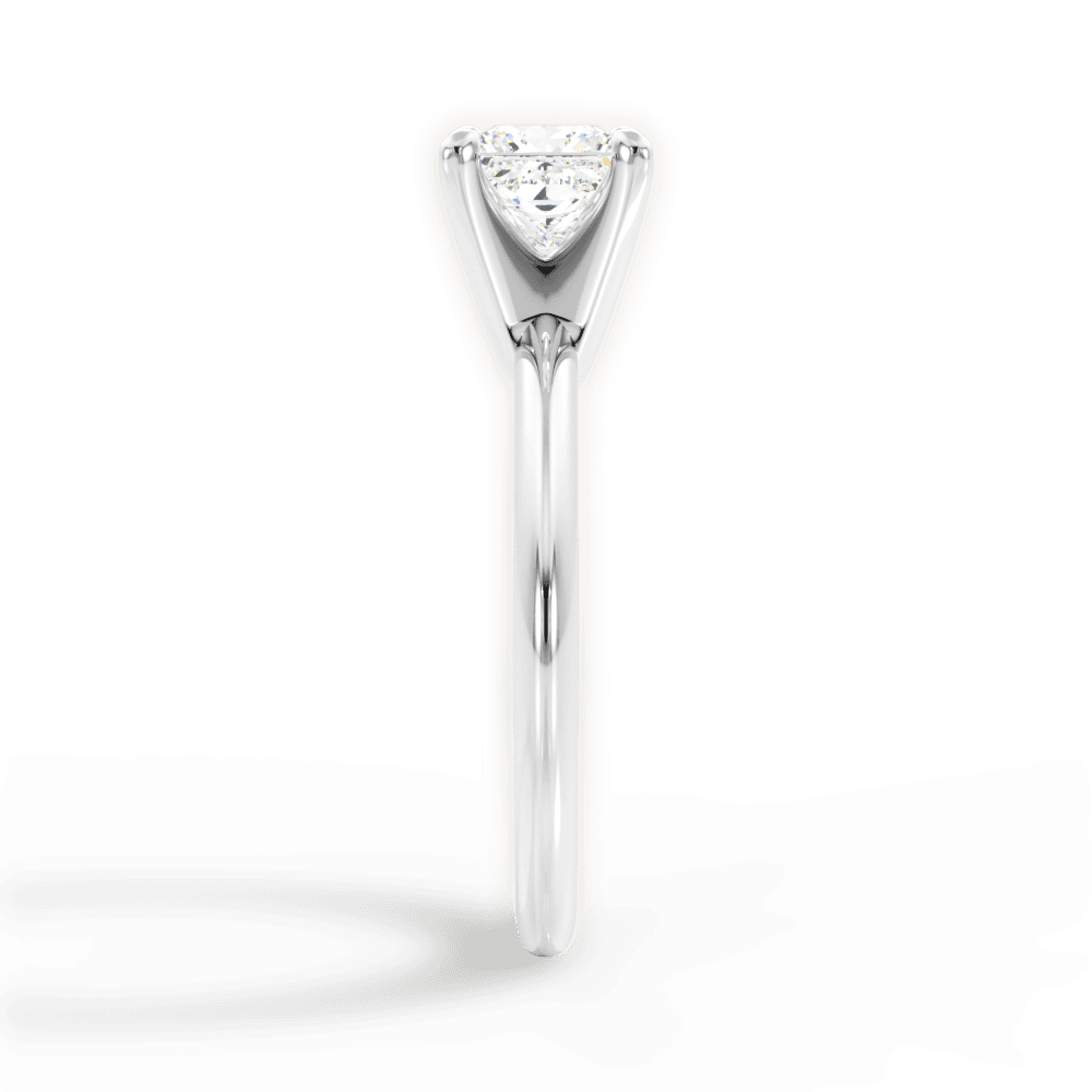 Alicia Princess Cut Lab Grown Diamond 14Kt White Gold Engagement Ring - View 4