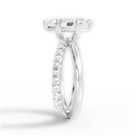 Jennifer Marquise Cut Lab Grown Diamond 18Kt White Gold Engagement Ring - View 4