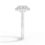 Leah Oval Cut Lab Grown Diamond Platinum Engagement Ring - View 4