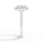 Leah Oval Cut Lab Grown Diamond 18Kt White Gold Engagement Ring - View 4