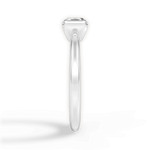 Bridget Asscher Cut Lab Grown Diamond Platinum Engagement Ring - View 4