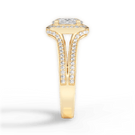 Mackenzie Oval Cut Lab Grown Diamond 18Kt Yellow Gold Engagement Ring - View 3