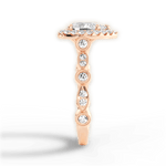 Irene Pear Cut Lab Grown Diamond 18Kt Rose Gold Engagement Ring - View 2