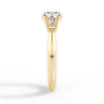 Emily Round Cut Lab Grown Diamond 18Kt Yellow Gold Engagement Ring - View 4