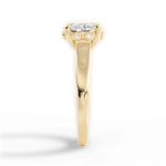 Carol Oval Cut Lab Grown Diamond 18Kt Yellow Gold Engagement Ring - View 3