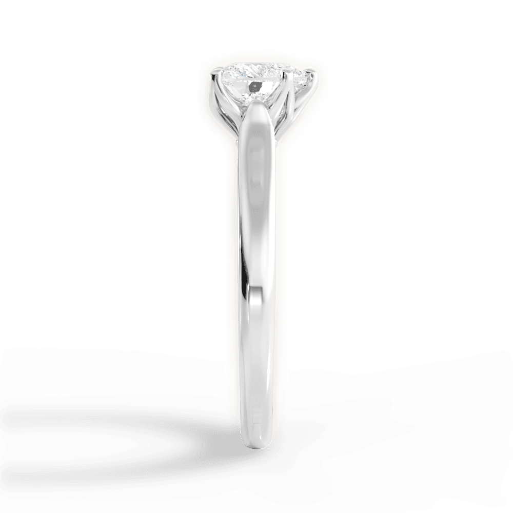 Carrie Heart Cut Lab Grown Diamond Platinum Engagement Ring - View 4