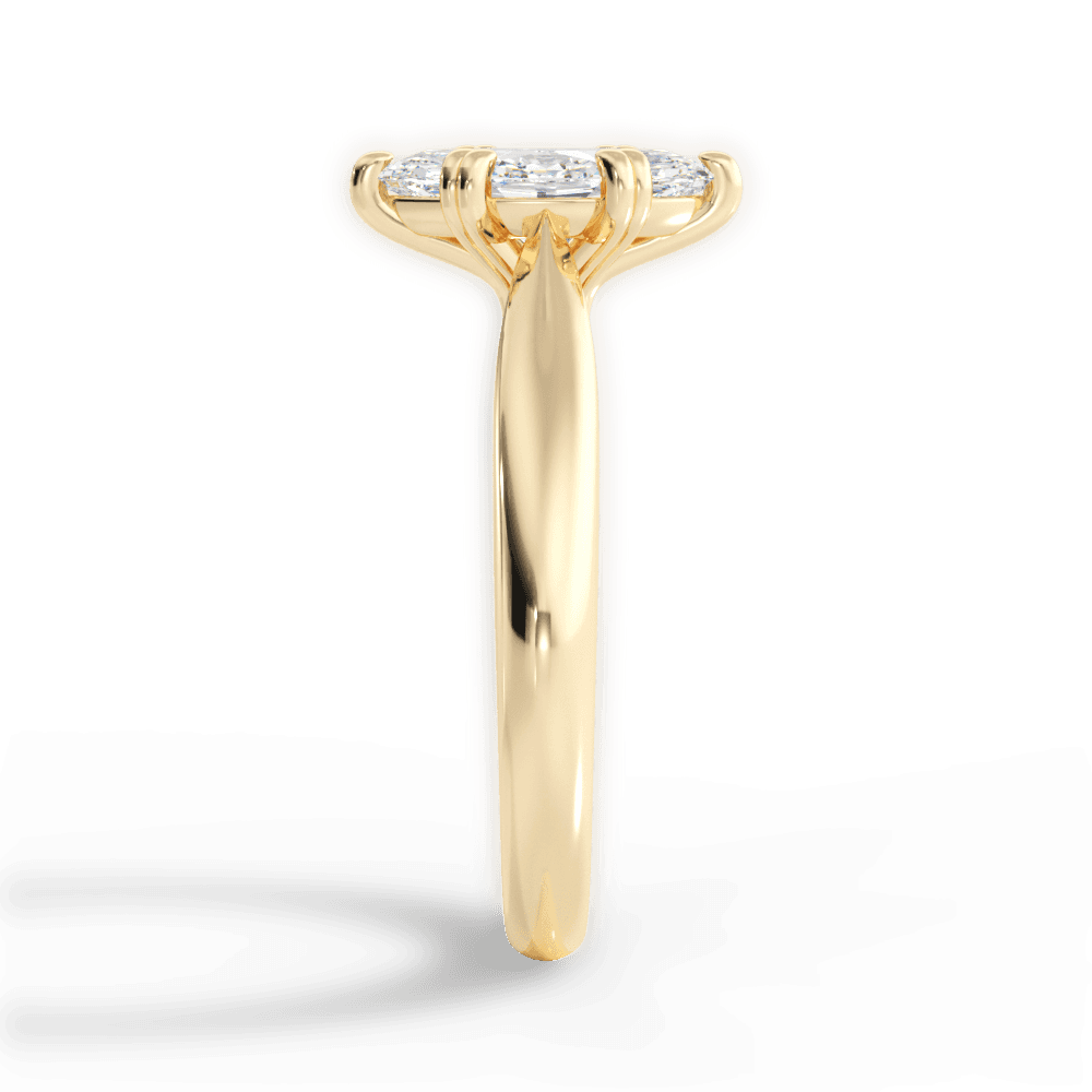 Gillian Marquise Cut Lab Grown Diamond 18Kt Yellow Gold Engagement Ring - View 3
