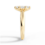 Gillian Marquise Cut Lab Grown Diamond 18Kt Yellow Gold Engagement Ring - View 3