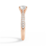 Kira Round Cut Lab Grown Diamond 18Kt Rose Gold Engagement Ring - View 2