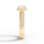 Jocelyn Cushion Cut Lab Grown Diamond 18Kt Yellow Gold Engagement Ring - View 2