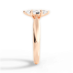 Colleen Marquise Cut Lab Grown Diamond 18Kt Rose Gold Engagement Ring - View 2