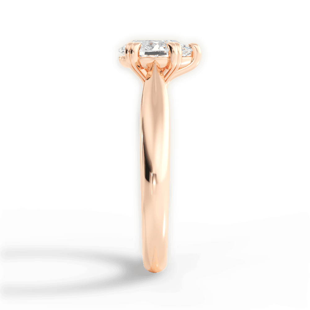 Gillian Pear Cut Lab Grown Diamond 18Kt Rose Gold Engagement Ring - View 3