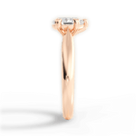 Gillian Pear Cut Lab Grown Diamond 18Kt Rose Gold Engagement Ring - View 3