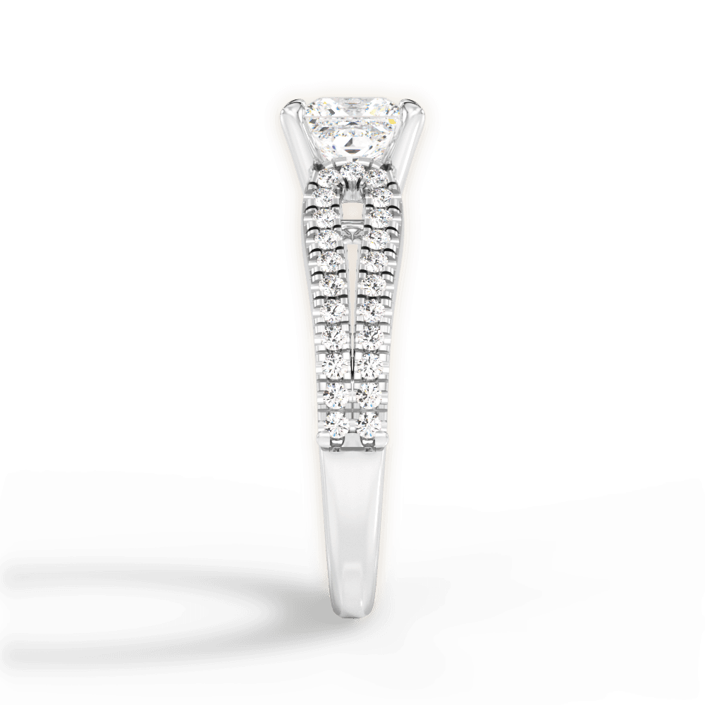 Jessica Princess Cut Lab Grown Diamond Platinum Engagement Ring - View 4