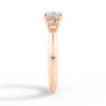 Emily Asscher Cut Lab Grown Diamond 18Kt Rose Gold Engagement Ring - View 4