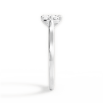 Bernadette Emerald Cut Lab Grown Diamond 14Kt White Gold Engagement Ring - View 2