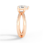 Ada Pear Cut Lab Grown Diamond 18Kt Rose Gold Engagement Ring - View 4
