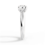 Beverly Round Cut Lab Grown Diamond 18Kt White Gold Engagement Ring - View 3