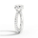 Jennifer Oval Cut Lab Grown Diamond 14Kt White Gold Engagement Ring - View 4
