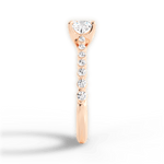 Dana Cushion Cut Lab Grown Diamond 18Kt Rose Gold Engagement Ring - View 2