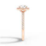 Joanne Round Cut Lab Grown Diamond 18Kt Rose Gold Engagement Ring - View 4
