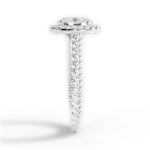 Kim Oval Cut Lab Grown Diamond Platinum Engagement Ring - View 4