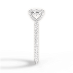 Madeline Oval Cut Lab Grown Diamond 14Kt White Gold Engagement Ring - View 3