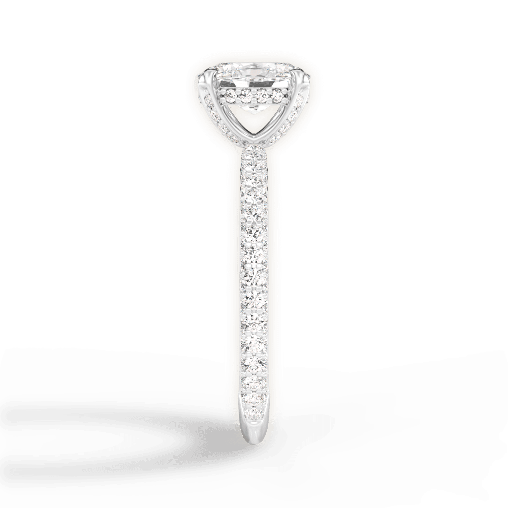 Madeline Oval Cut Lab Grown Diamond Platinum Engagement Ring - View 3