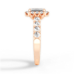 Lacey Emerald Cut Lab Grown Diamond 18Kt Rose Gold Engagement Ring - View 4