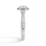 Lucy Round Cut Lab Grown Diamond 14Kt White Gold Engagement Ring - View 3